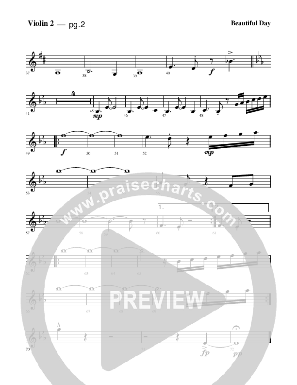 Beautiful Day Violin 2 (Rick Muchow)