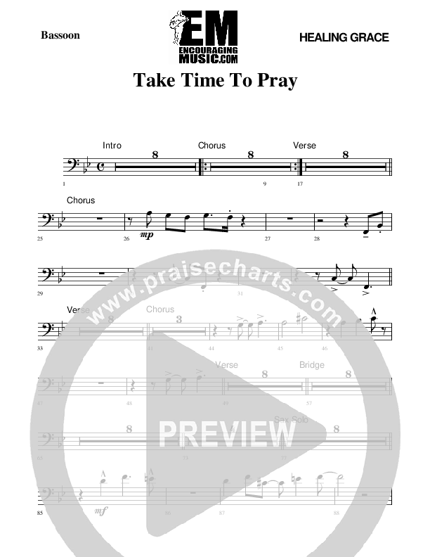 Take Time To Pray Bassoon (Rick Muchow)