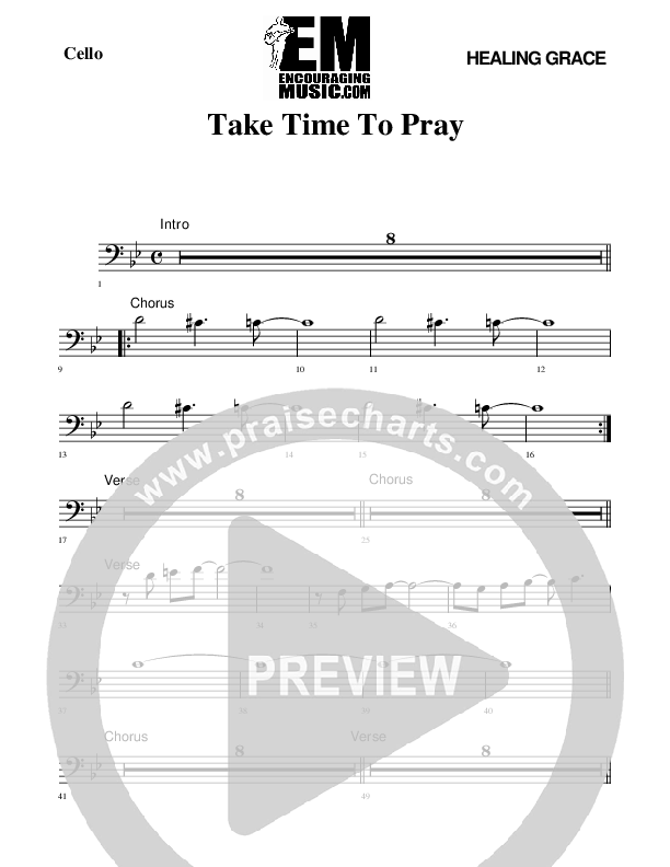Take Time To Pray Cello (Rick Muchow)