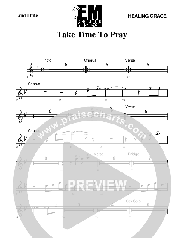 Take Time To Pray Flute 1/2 (Rick Muchow)