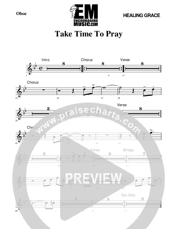 Take Time To Pray Oboe (Rick Muchow)