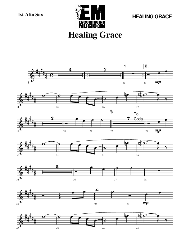 Healing Grace Alto Sax (Rick Muchow)