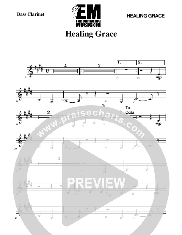 Healing Grace Bass Clarinet (Rick Muchow)