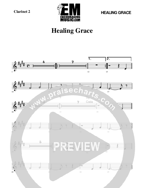 Healing Grace Clarinet (Rick Muchow)