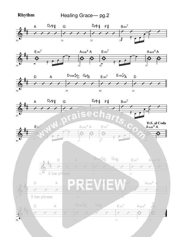 Healing Grace Rhythm Chart (Rick Muchow)