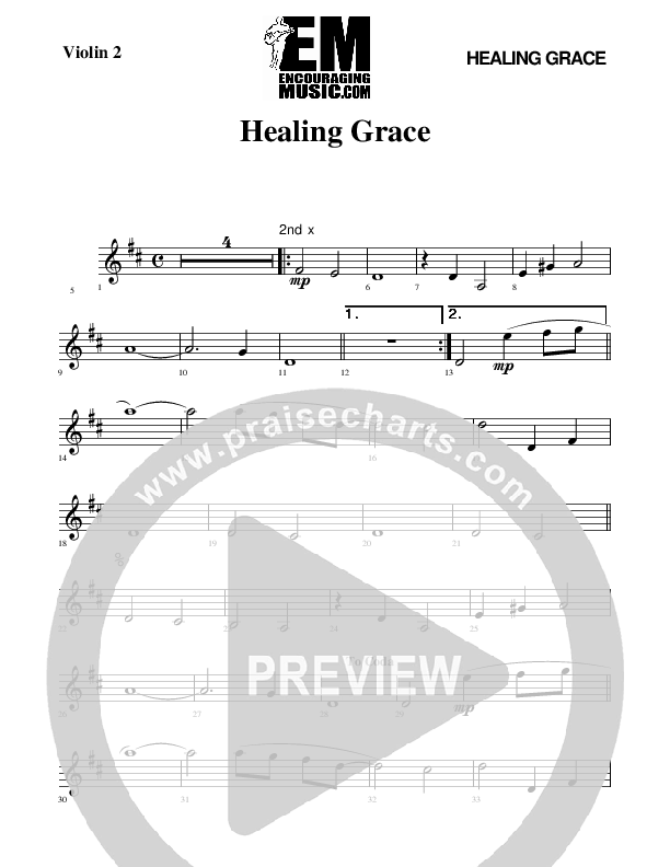 Healing Grace Violin 2 (Rick Muchow)