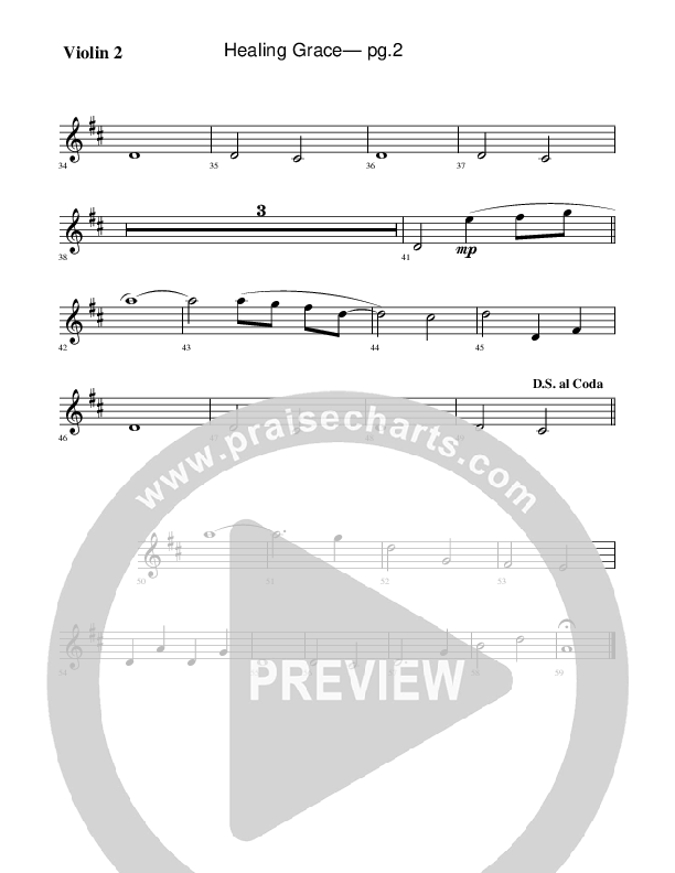 Healing Grace Violin 2 (Rick Muchow)