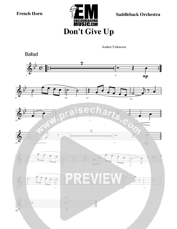 Don't Give Up French Horn (Rick Muchow)