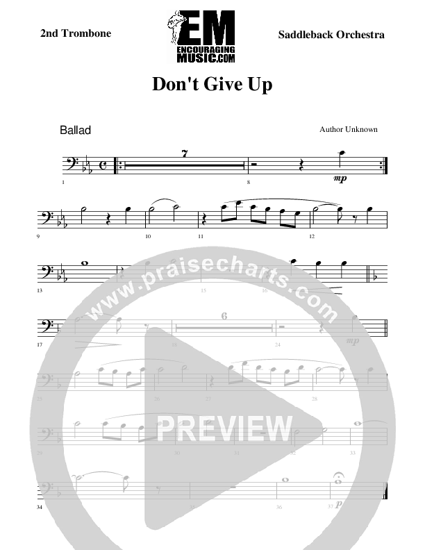 Don't Give Up Trombone 2 (Rick Muchow)