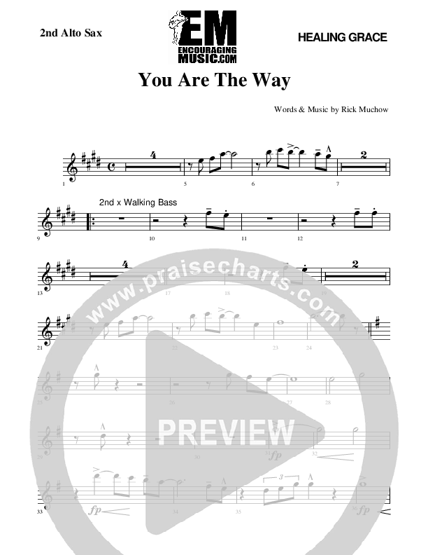 You Are The way Alto Sax 1/2 (Rick Muchow)