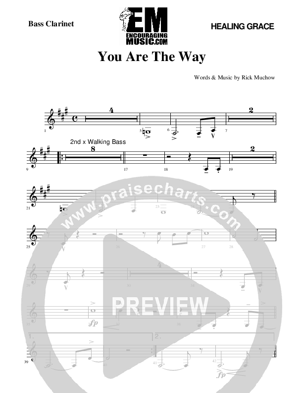 You Are The way Bass Clarinet (Rick Muchow)