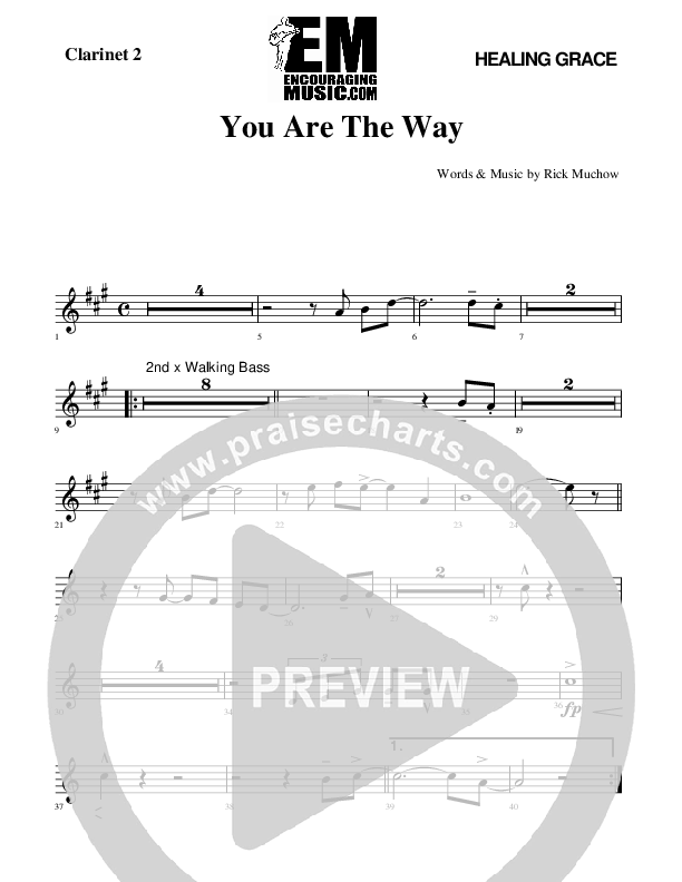 You Are The way Clarinet 1/2 (Rick Muchow)