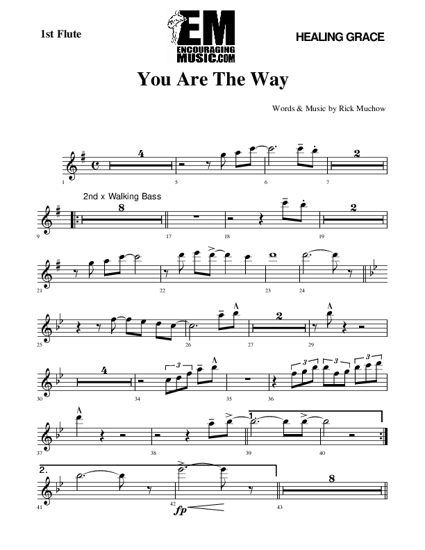 You Are The way Flute 1/2 (Rick Muchow)