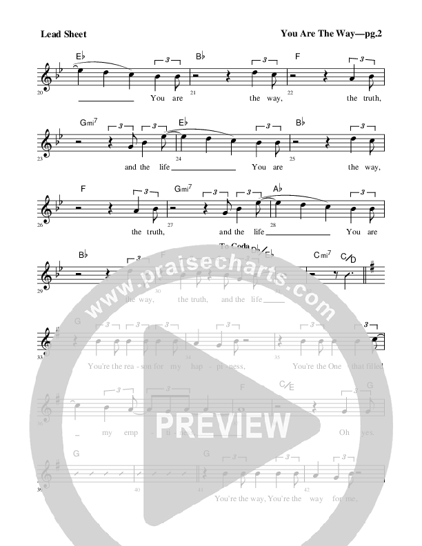 You Are The way Lead Sheet (Rick Muchow)