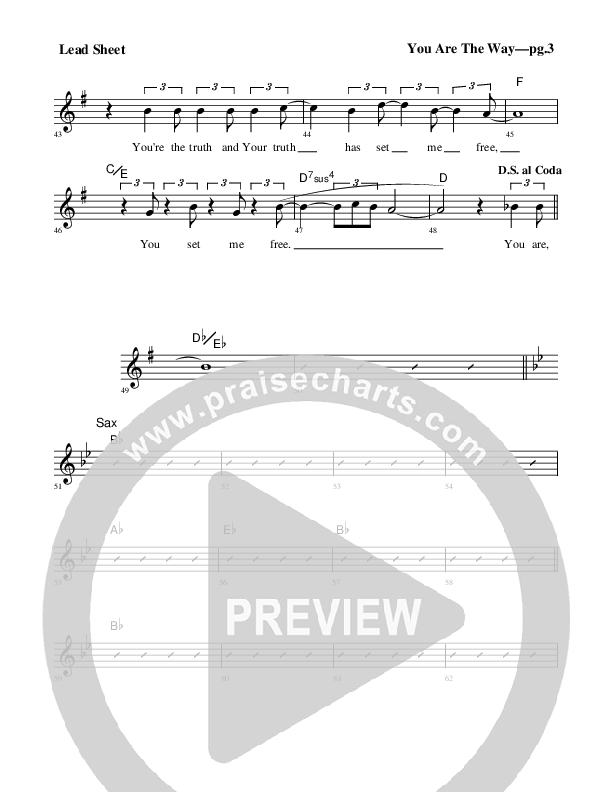 You Are The way Lead Sheet (Rick Muchow)