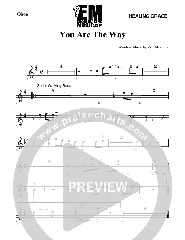 You Are The way Oboe (Rick Muchow)