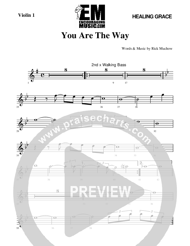 You Are The way Violin 1 (Rick Muchow)