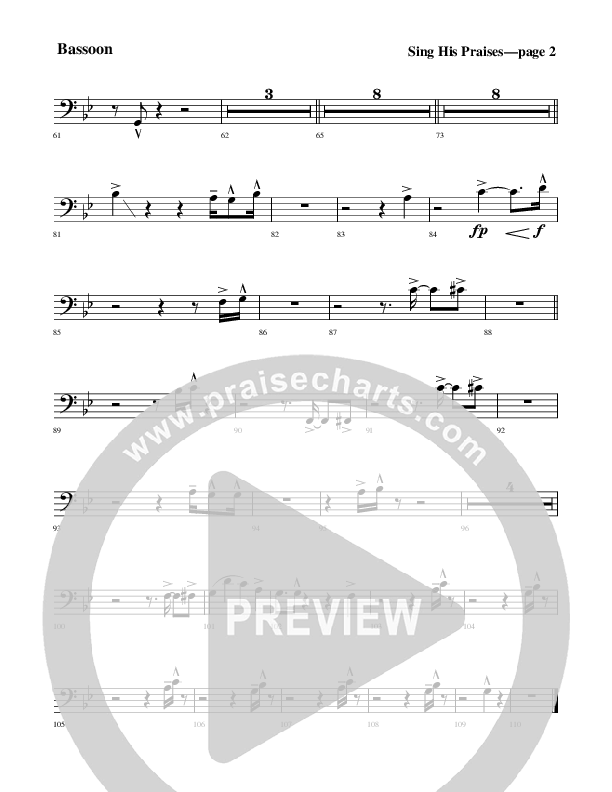 Sing His Praises Bassoon (Rick Muchow)