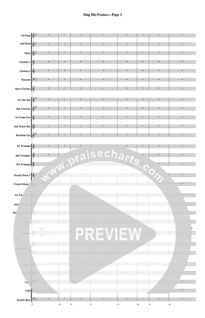 Sing His Praises Orchestration (Rick Muchow)