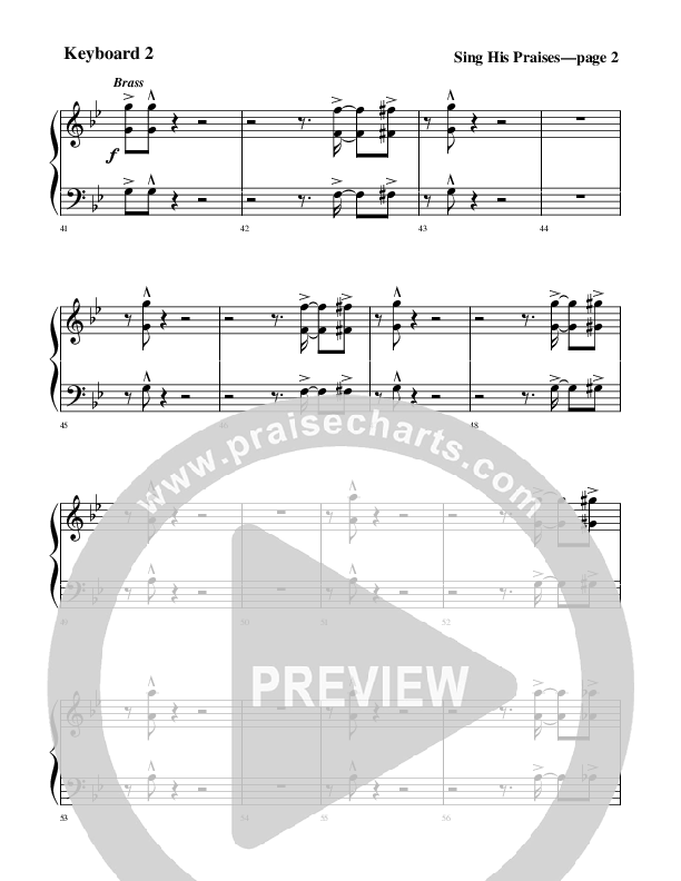 Sing His Praises Synth (Rick Muchow)