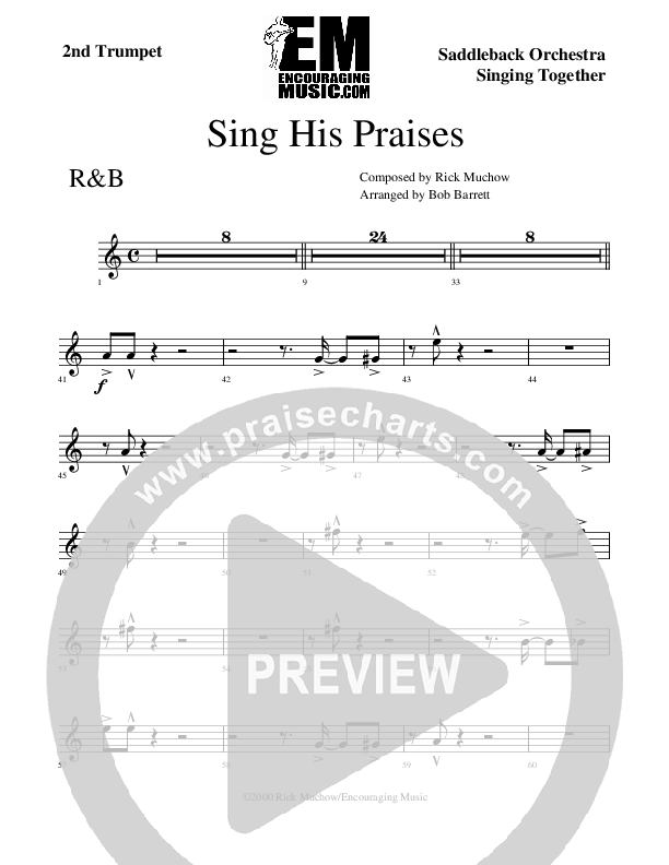 Sing His Praises Trumpet 2 (Rick Muchow)