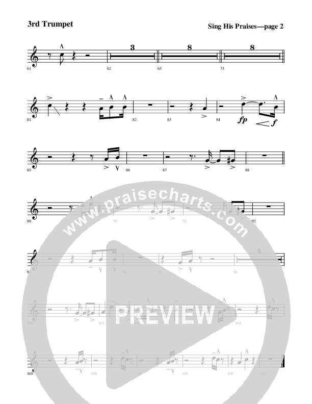 Sing His Praises Trumpet 3 (Rick Muchow)