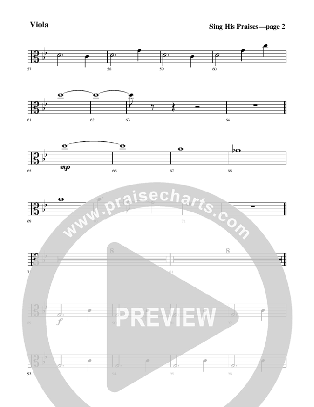 Sing His Praises Viola (Rick Muchow)