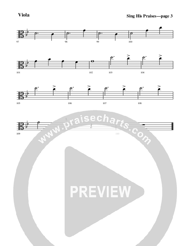 Sing His Praises Viola (Rick Muchow)