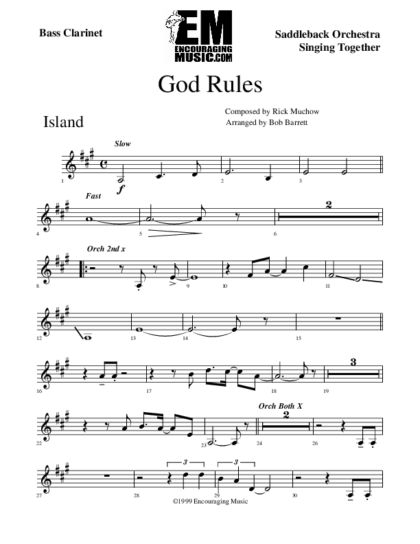 God Rules Bass Clarinet (Rick Muchow)