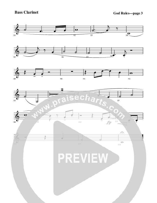 God Rules Bass Clarinet (Rick Muchow)