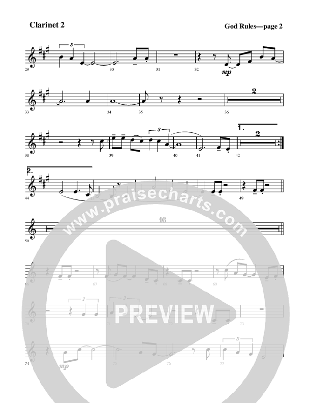 God Rules Clarinet 1/2 (Rick Muchow)