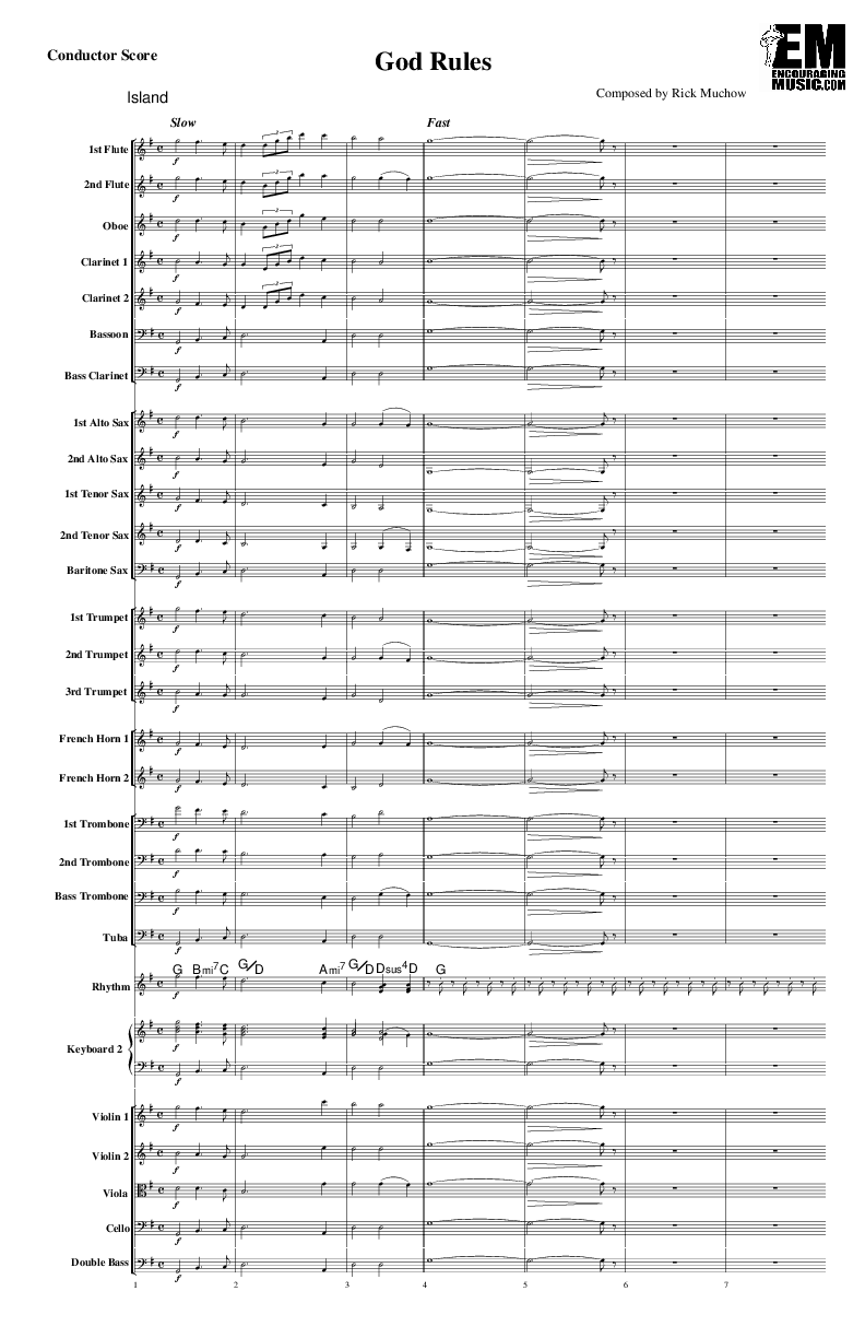 God Rules Conductor's Score (Rick Muchow)