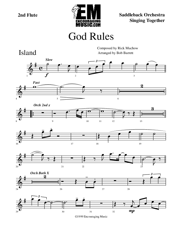 God Rules Flute 1/2 (Rick Muchow)