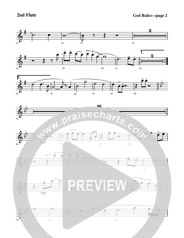 God Rules Flute 1/2 (Rick Muchow)