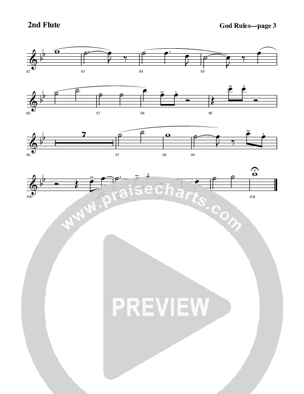 God Rules Flute 1/2 (Rick Muchow)