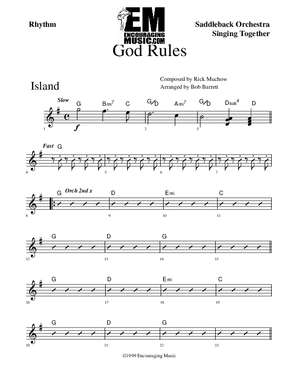 God Rules Rhythm Chart (Rick Muchow)
