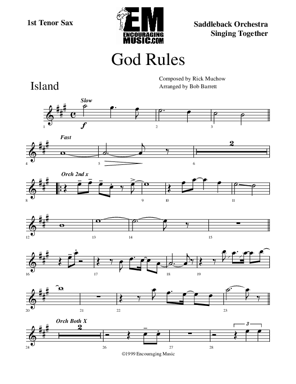God Rules Tenor Sax 2 (Rick Muchow)
