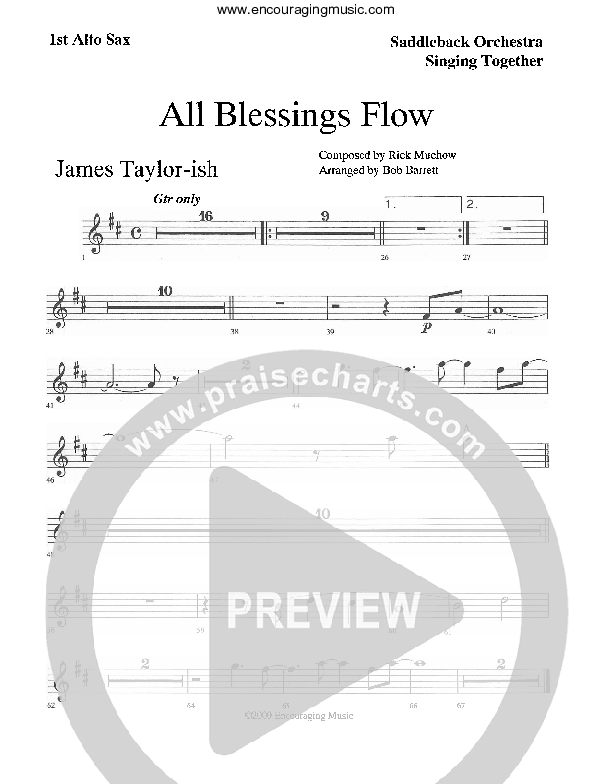 All Blessings Flow Alto Sax 1/2 (Rick Muchow)