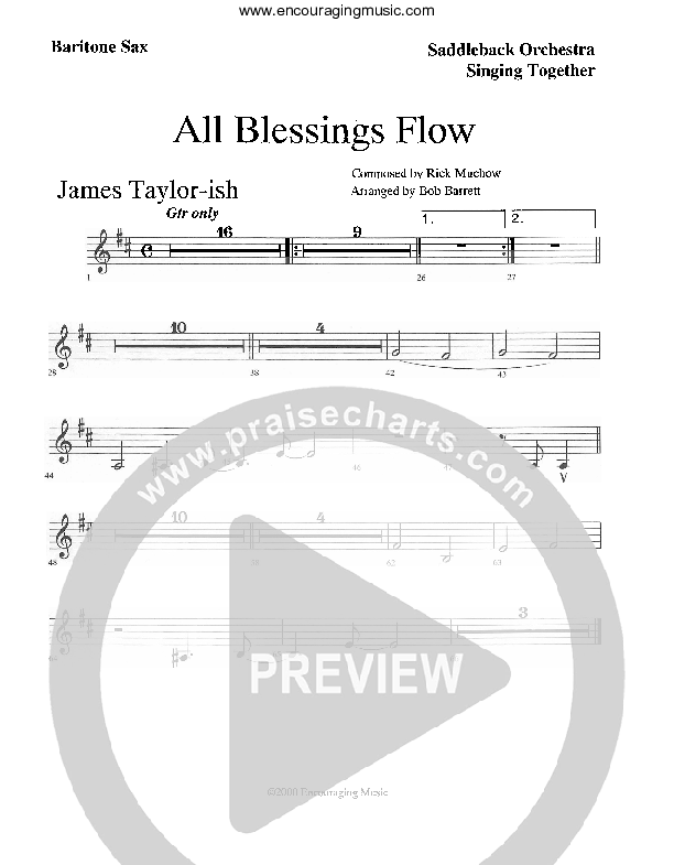 All Blessings Flow Bari Sax (Rick Muchow)