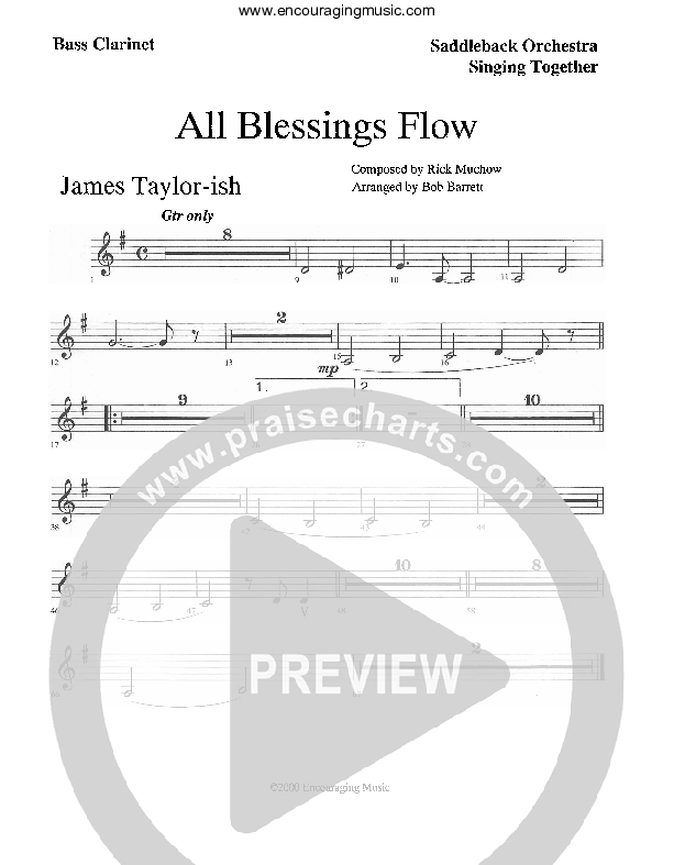 All Blessings Flow Bass Clarinet (Rick Muchow)