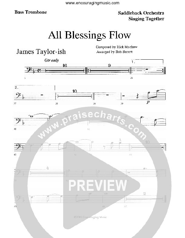 All Blessings Flow Bass Trombone (Rick Muchow)