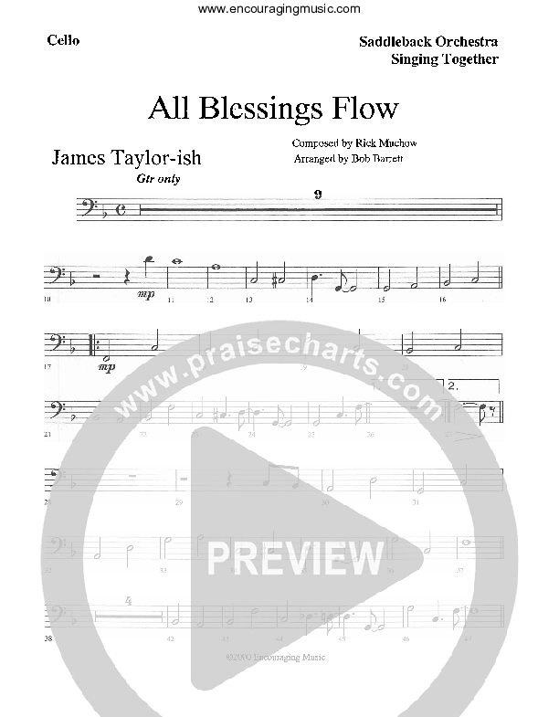 All Blessings Flow Cello (Rick Muchow)