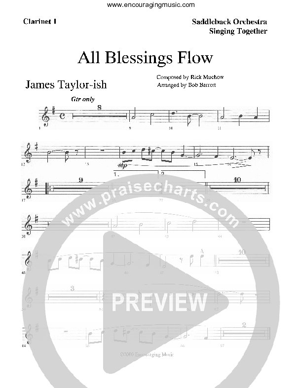 All Blessings Flow Clarinet 1/2 (Rick Muchow)
