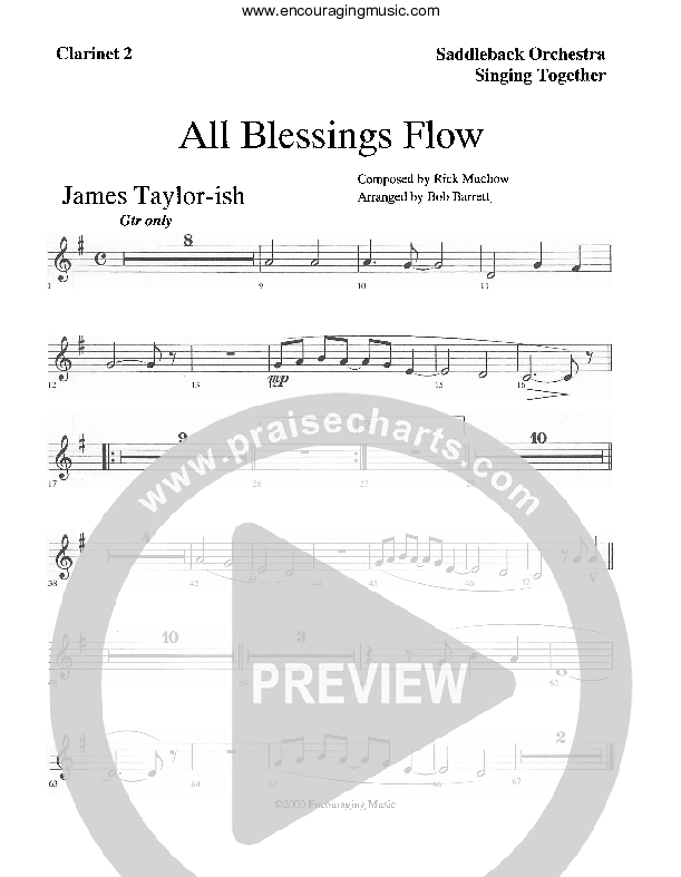 All Blessings Flow Clarinet 1/2 (Rick Muchow)