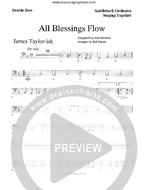 All Blessings Flow Double Bass (Rick Muchow)