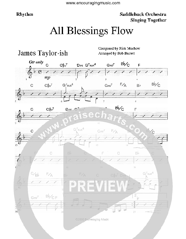 All Blessings Flow Rhythm Chart (Rick Muchow)