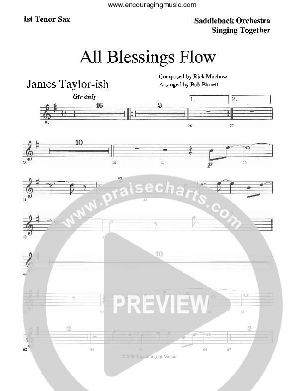 All Blessings Flow Tenor Sax 1/2 (Rick Muchow)