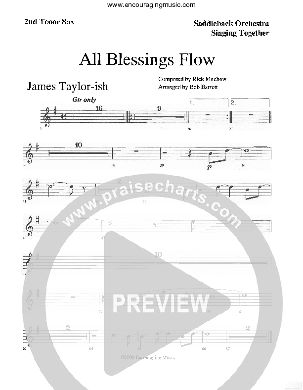 All Blessings Flow Tenor Sax 1/2 (Rick Muchow)