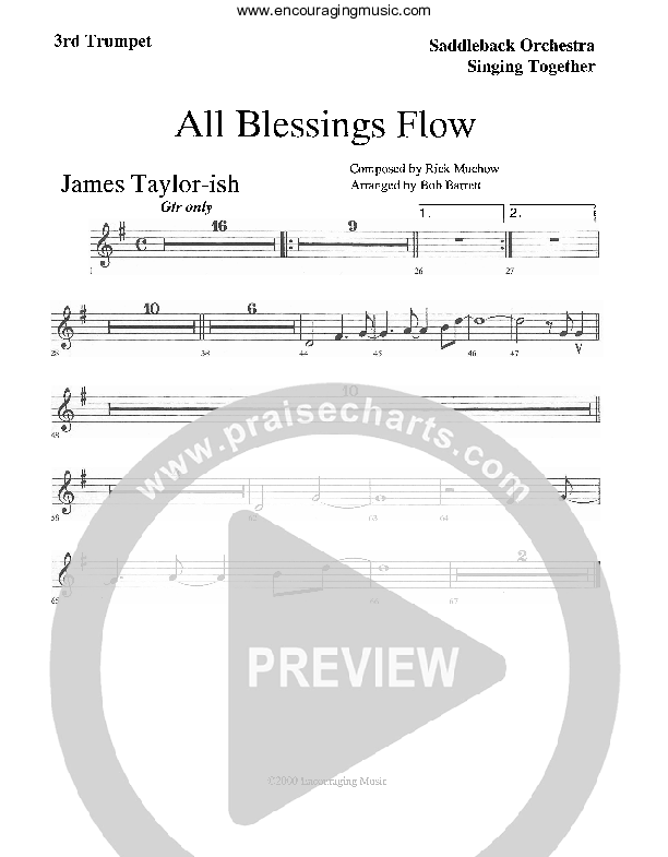 All Blessings Flow Trumpet 3 (Rick Muchow)