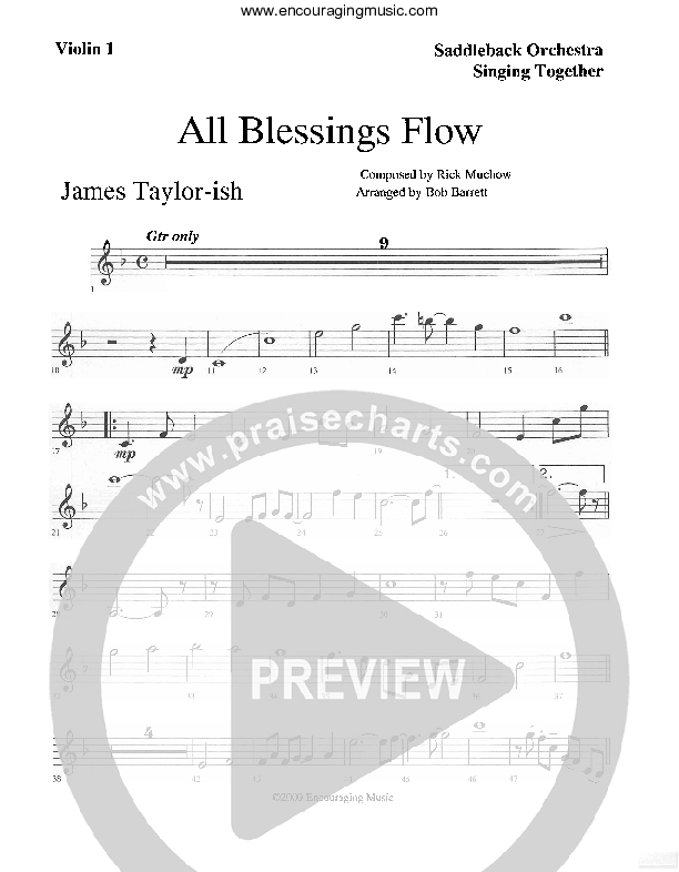All Blessings Flow Violin 1 (Rick Muchow)